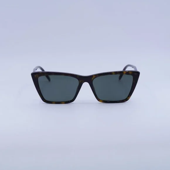NEW SL737 MICA THIN 002 SAINT LAURENT SUNGLASSES HAVANA SQUARE WOMEN EYEWEAR Shop Saint Laurent SL737 MICA THIN Sunglasses Havana/Grey main image 3